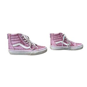 VANS Purple Glitter High-Top Sneakers Girls 13 Sk8-Hi Boots Toddler Girl VGUC